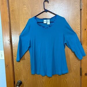 Just My Size Teal Long Sleeve Top